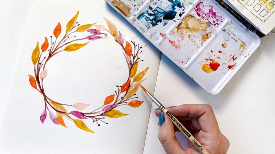 Live Encore: Autumnal Watercolor Wreaths